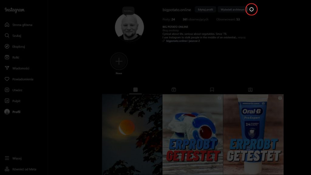 Jak pobrać listę obserwujących i obserwowanych na Instagramie Krok-1